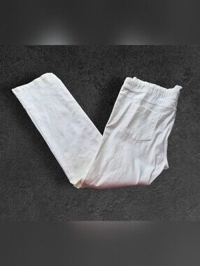 White Elastic Waist Pull-On Jeans 1X